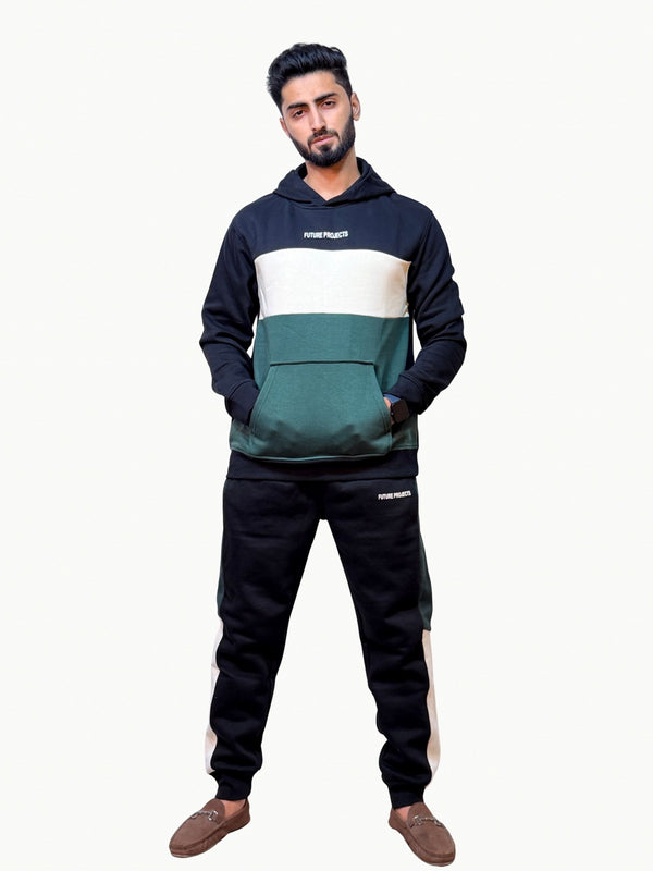 Color Blocked Hoodie Tracksuit - Unisex