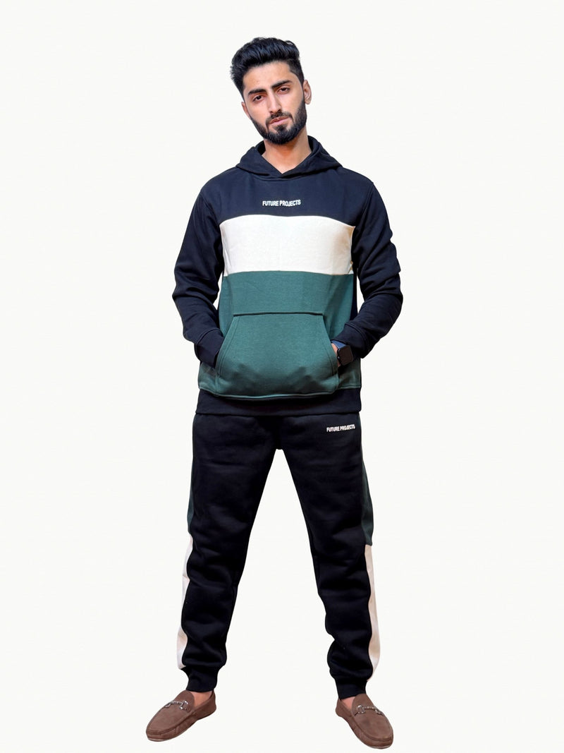 Color Blocked Hoodie Tracksuit - Unisex
