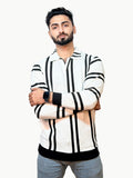 Striped Heritage Polo - White