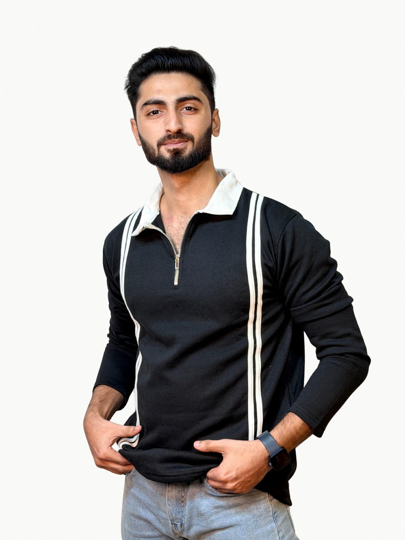 Twin Track Polo - Black