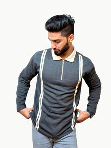 Twin Track Polo - Grey