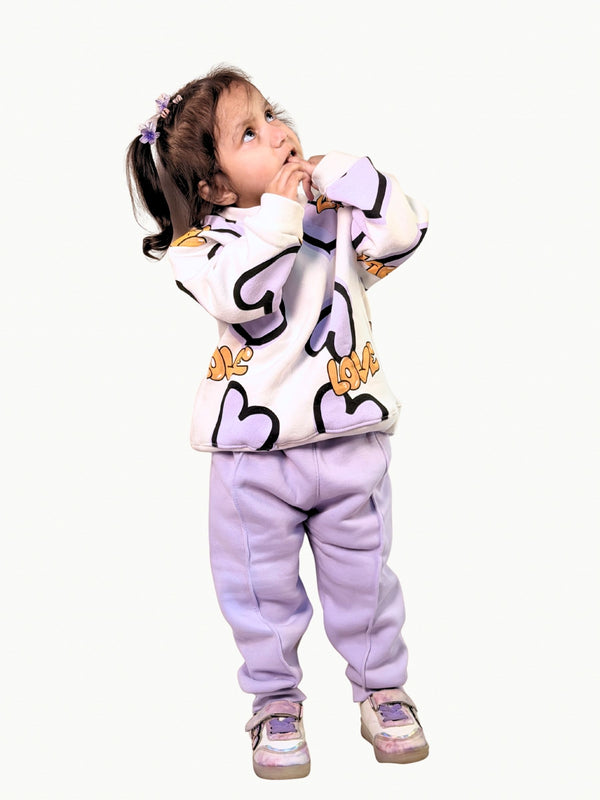 Cozy Heart Kid's Tracksuit