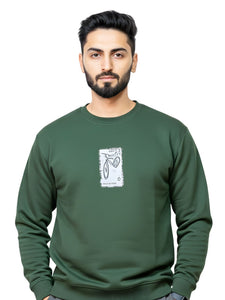 Green Printed Sweatshirt - Unisex