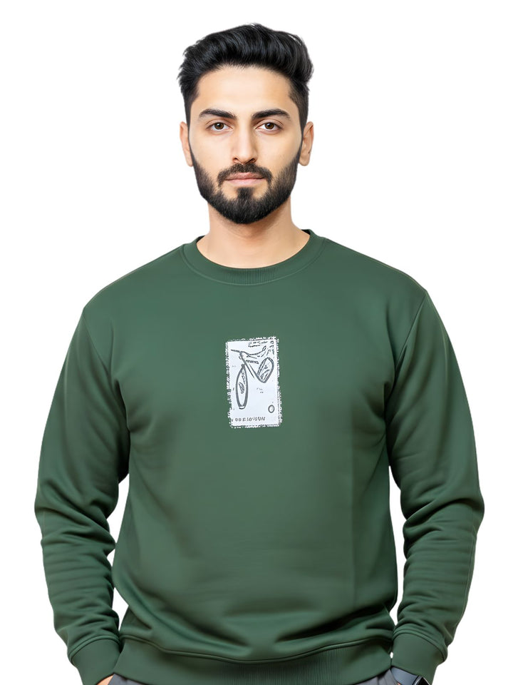 Green Printed Sweatshirt - Unisex