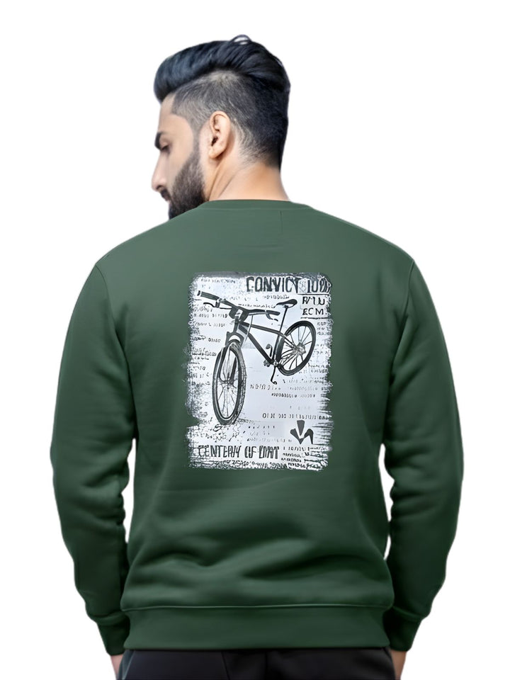 Green Printed Sweatshirt - Unisex