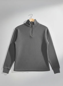 Grey Quarter Zipper Sweatshirt