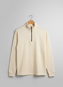 Cream Quarter Zipper Sweatshirt
