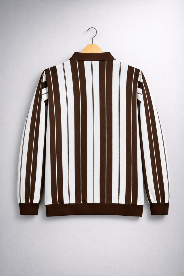 Summer - Glide Zip Quarter Polo - Brown
