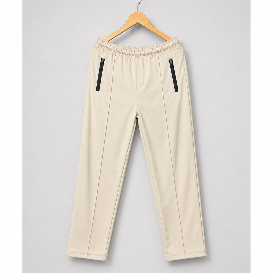 Core Zip Trouser-Cream