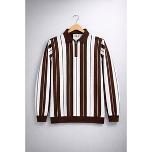 Summer - Glide Zip Quarter Polo - Brown
